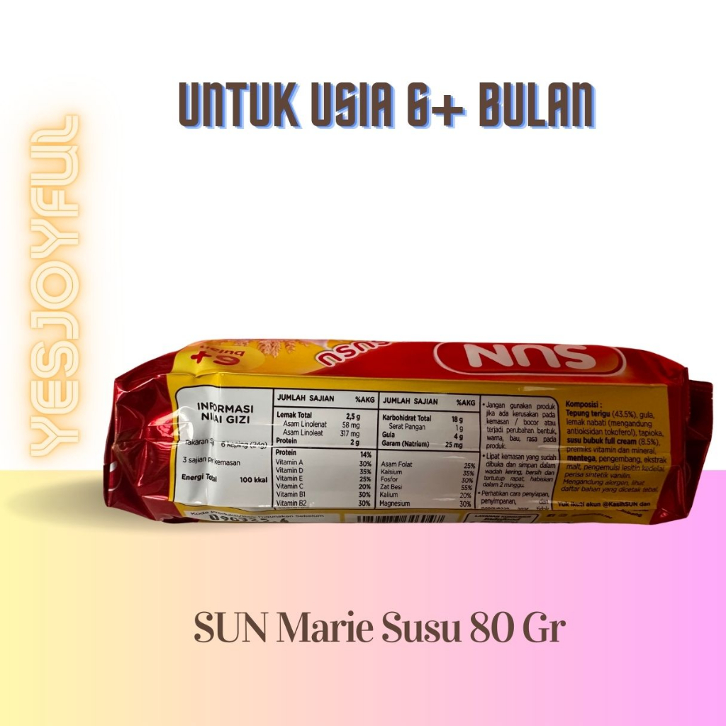 PALING MURAH!! Sun Marie Biscuit 80 Gr