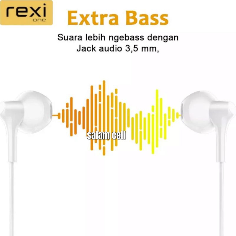 Headset REXI AS09-P Extra Bass One Button Control Clear Sound Original