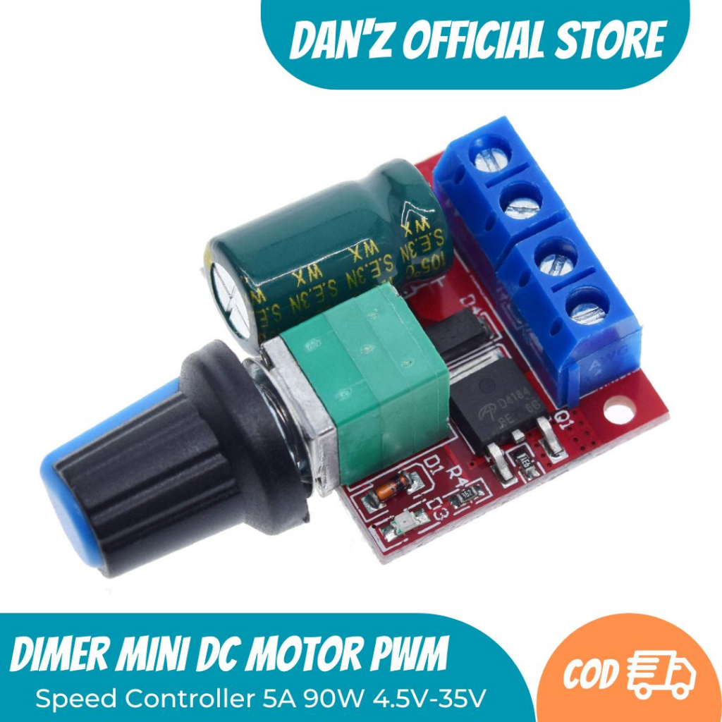 Dimer Dimmer Mini DC Motor PWM Speed Controller 5A 90W 4.5V-35V LED Dimmer Dc Speed Controller
