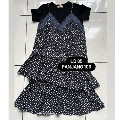 Dress Polkadot dress casual dress korean style
