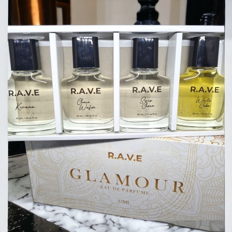 Parfum RAVE Glamour Paket Istimewa isi 4 pcs