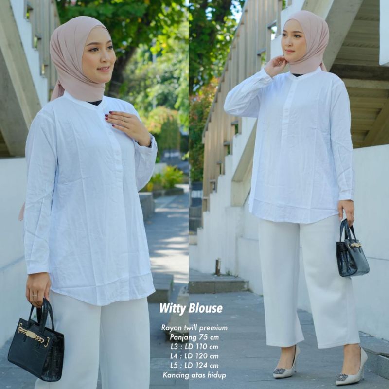 Blouse Rayon Twill JUMBO - Whity Blouse //JF704