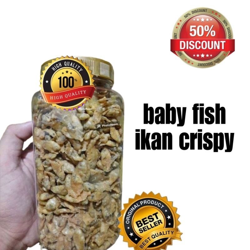 

baby fish ikan crispy 1 toples dijamin halal