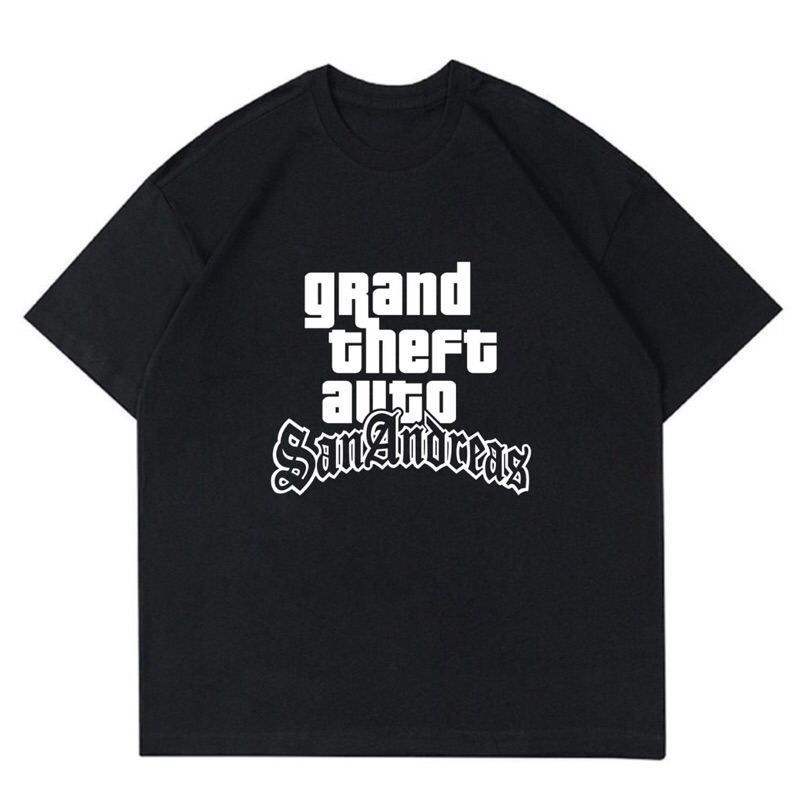 KAOS GRAND THEFT AUTO - SAN ANDREAS | T-SHIRT GAME PLAYSTATION GTA SAN ANDREAS | BAJU GTA SAN ANDREA