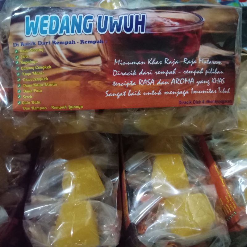 10pcs WEDANG UWUH KHAS JOGJA KOMPLIT REMPAH + GULA BATU tinggal seduh (1kg 3pack)