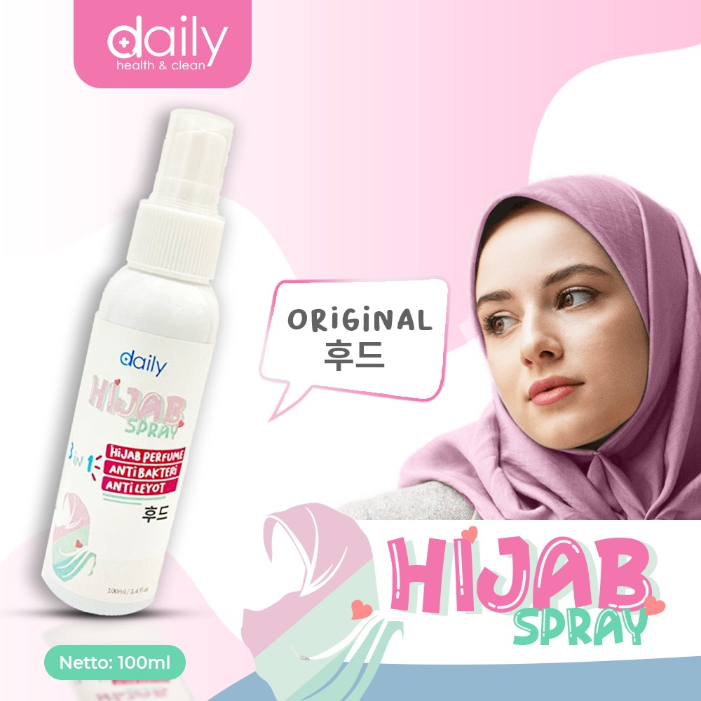 Hijab Spray Daily Anti Leyot Parfum Pewangi Jilbab Kerudung Anti Lepek 100ml