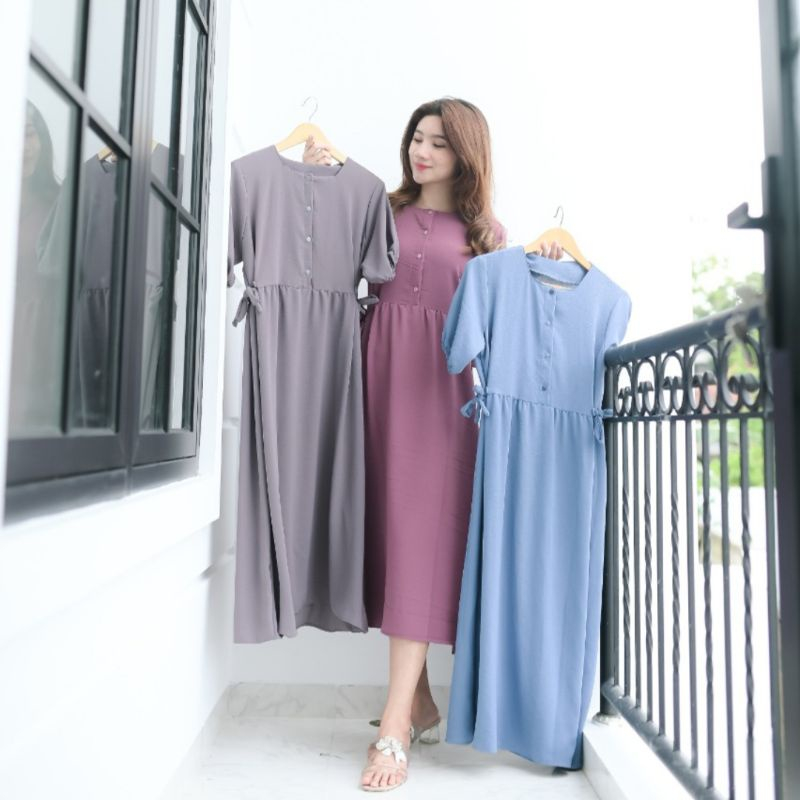 Anzani Homedress - Duster Crinkle AIrflow - Dress Tangan Pendek - Casual Dres