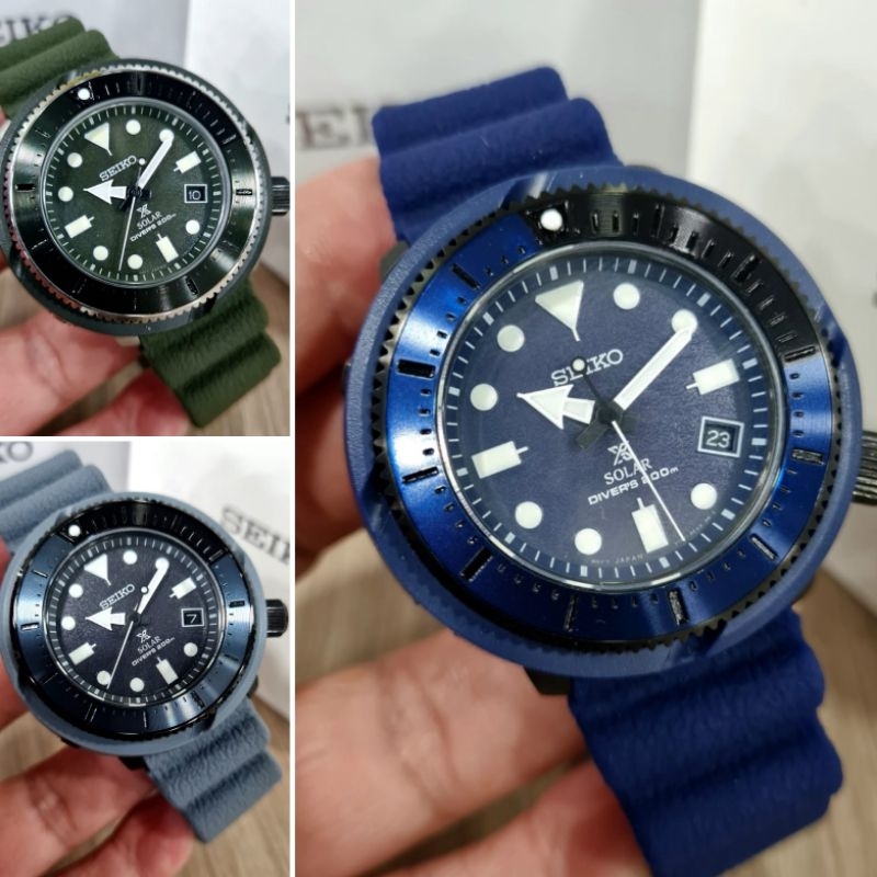 Jam Tangan Pria Seiko Solar Divers Rubber Strap