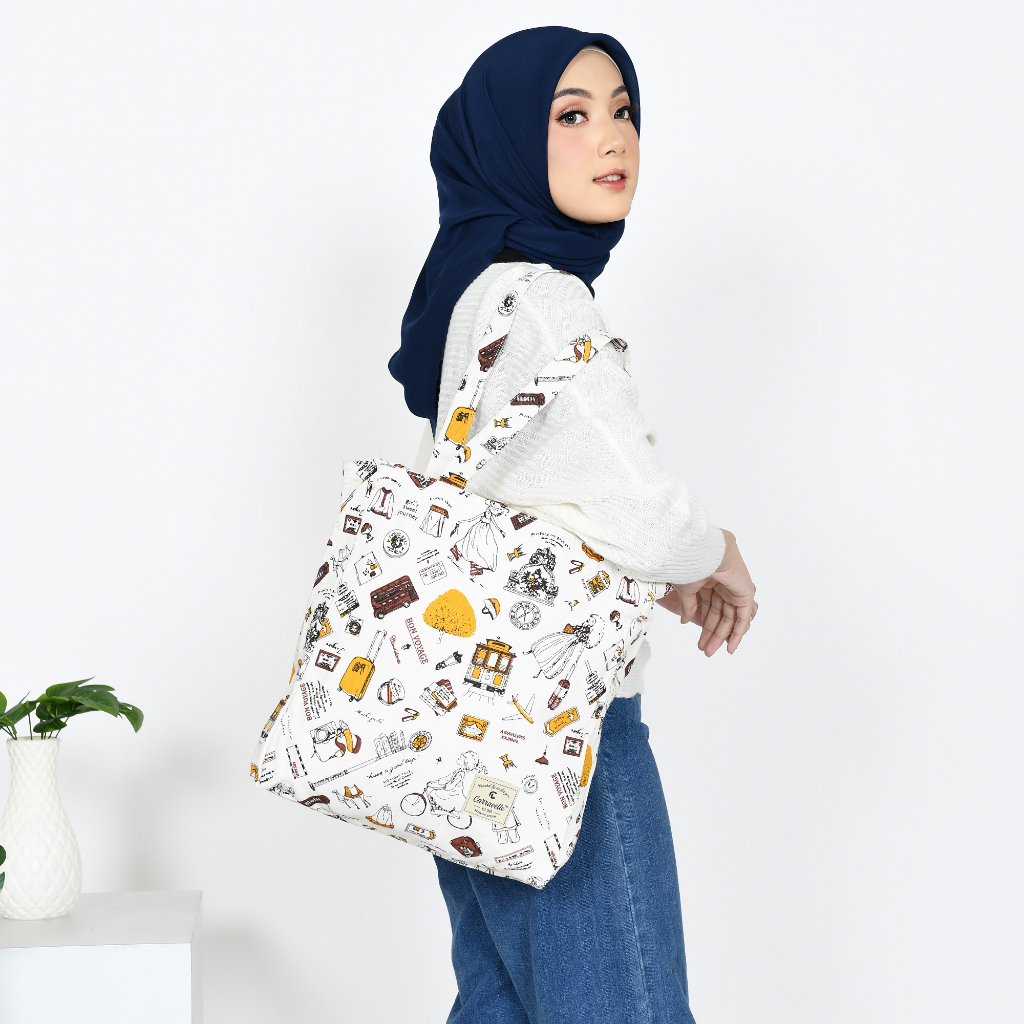 TOTE BAG KANVAS RESLETING WANITA TOTEBAG NUDIE BAG TAS KULIAH BESAR CANVAS POLOS BISA CUSTOM SABLON