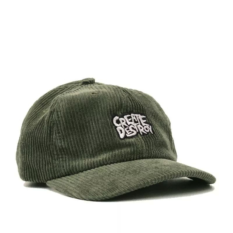 Topi Corduroy Omidoki Topi Baseball Caps Ijo Army