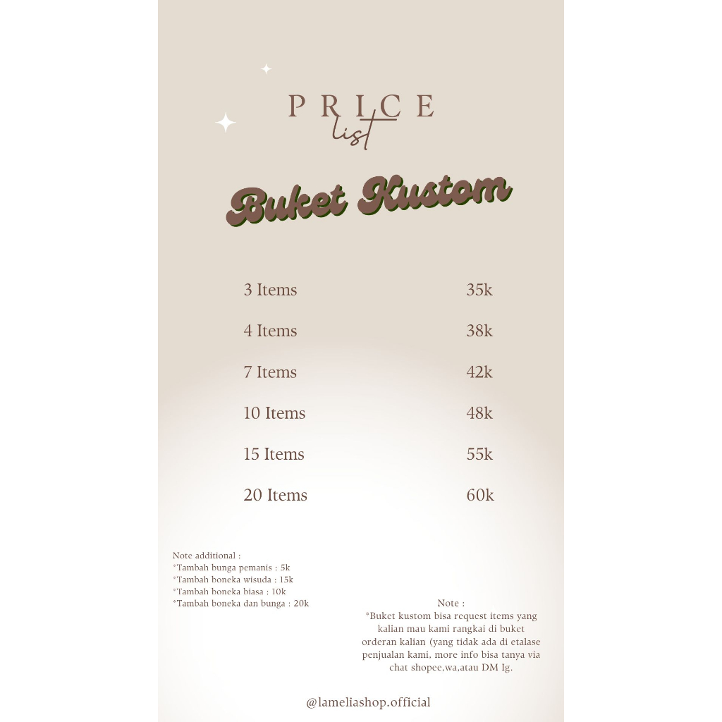 

BUKET CUSTOM - CUSTOM BOUQUET - lameliashop.official