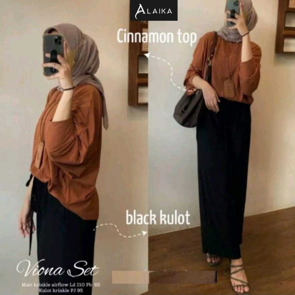 Viona Top Setelan Wanita Muslim Original Produk By Alaika