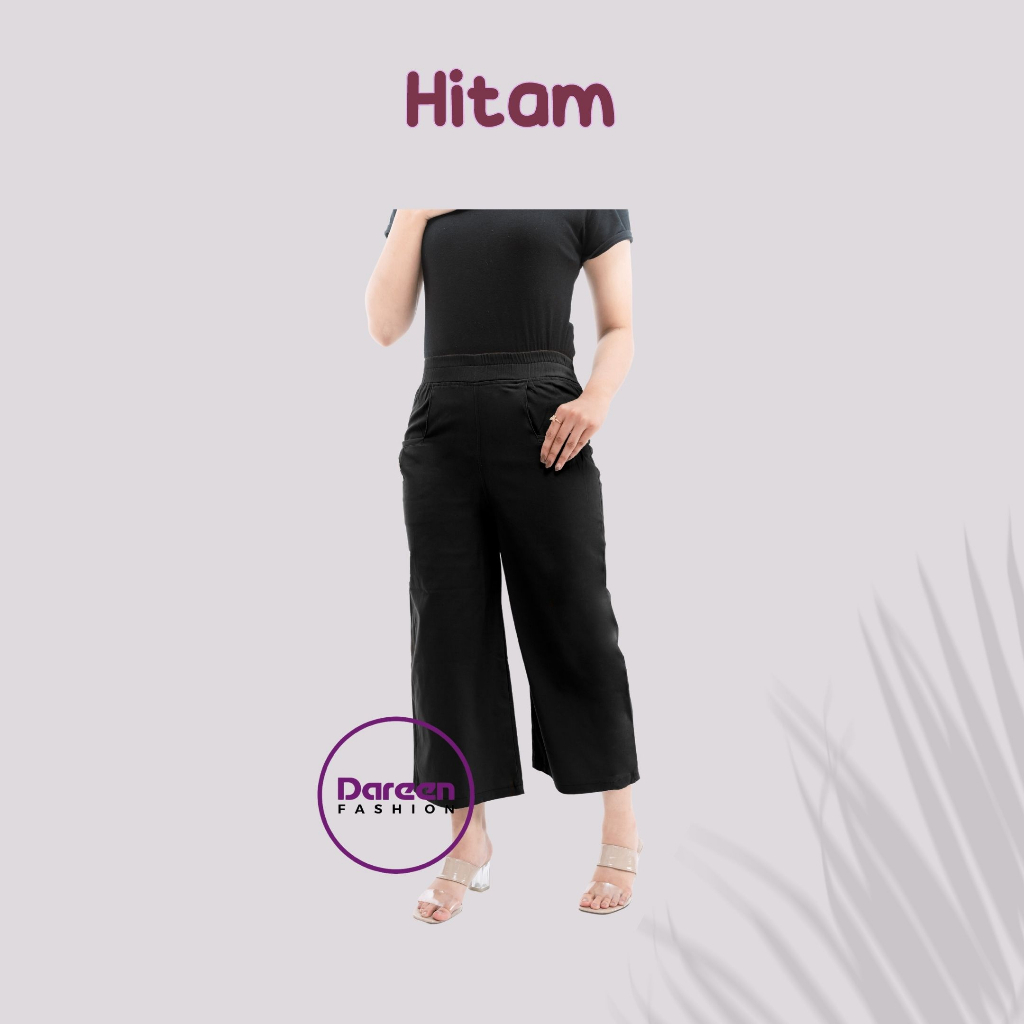 Celana Kulot Wanita Kerja Bahan Twill Combet Diamond Stretch