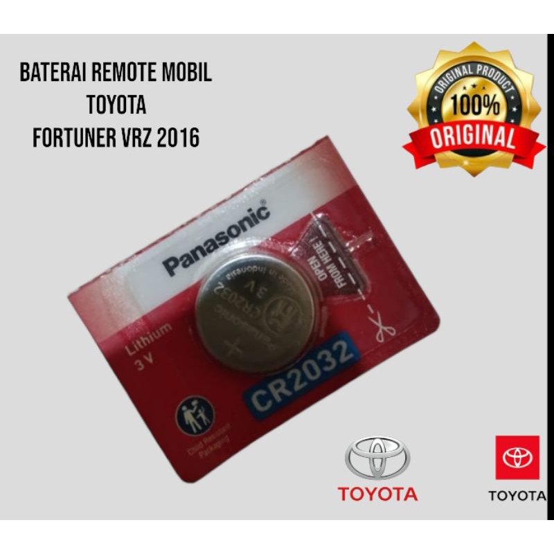 Baterai Remote Keyles Mobil Toyota Toyota Fortuner vrz 2016 Original Baterai