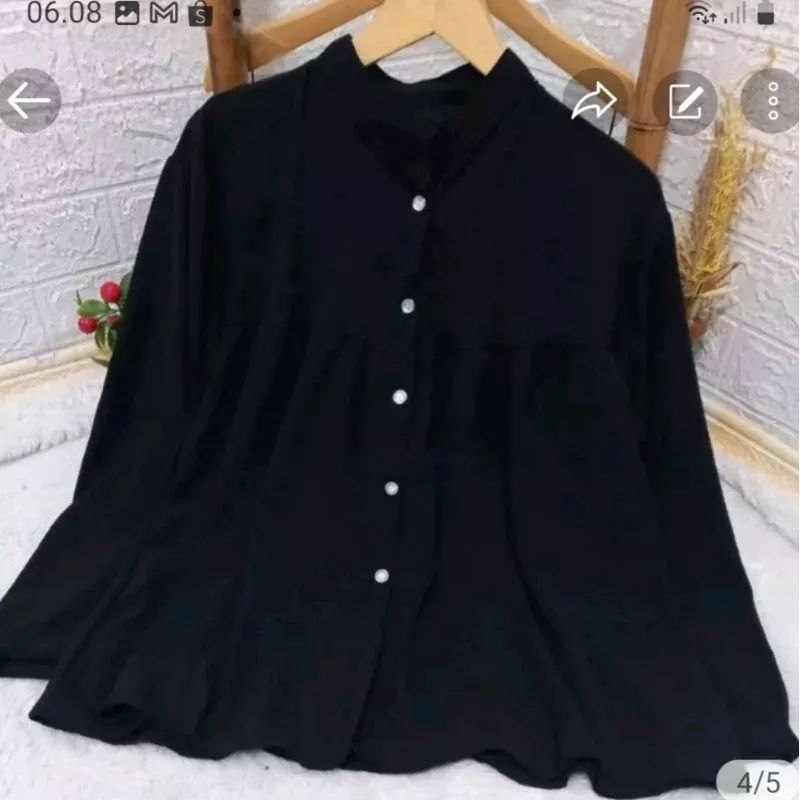 KEMEJA POLOS CRINHKLE AIRFLOW TERBARU// KEMEJA WANITA/KEMEJA KRINGKEL