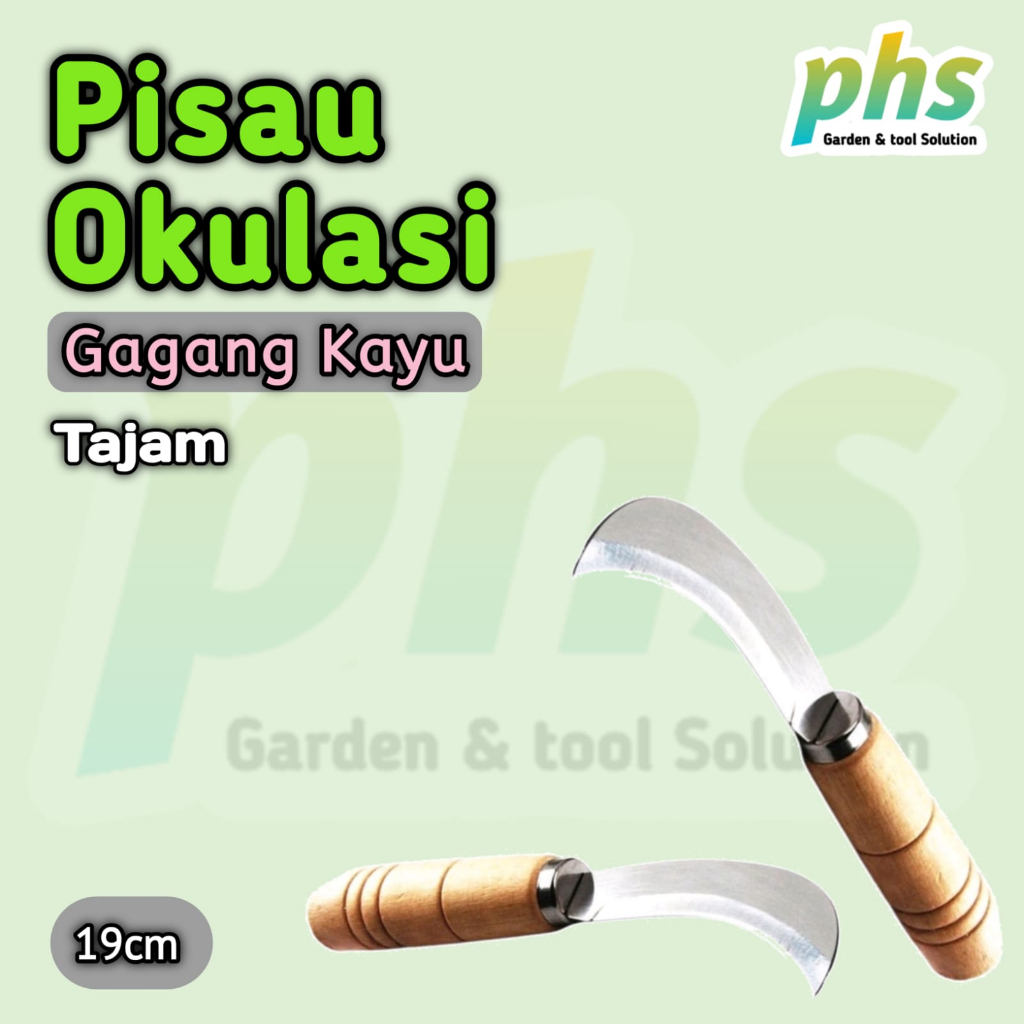 Pisau Okulasi Gagang Kayu Tajam