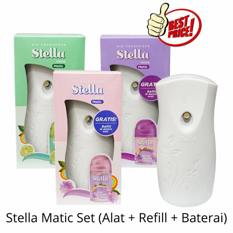 P.JAWA ONLY - Stella Matic Alat + Refill Set Pengharum Ruangan include Dispenser Pewangi Stela