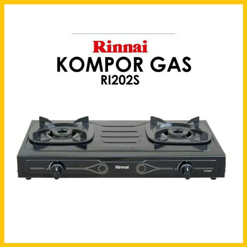 KOMPOR GAS RINNAI RINAI STAINLESS 2 TUNGKU