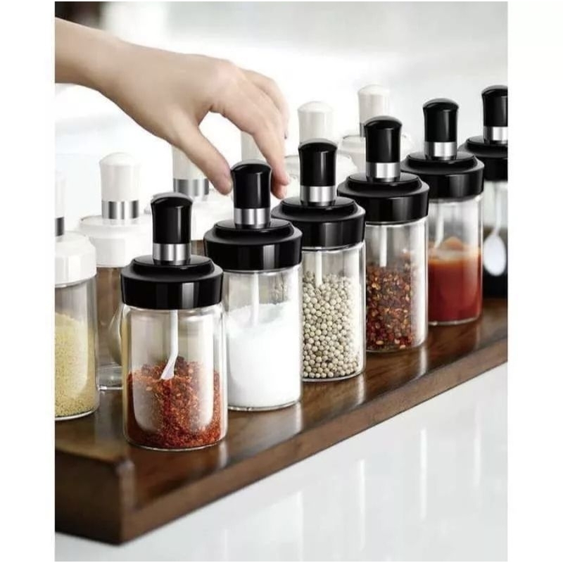 Tempat Bumbu Dapur Unik Kedap Udara Dilengkapi Sendok Takar /BOTOL BUMBU + SENDOK ISI 1