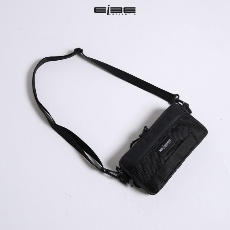 Eibe hand bag sling bag clutch bag multifungsi hanging bag Polyester warna hitam [  BLACK VALET ]