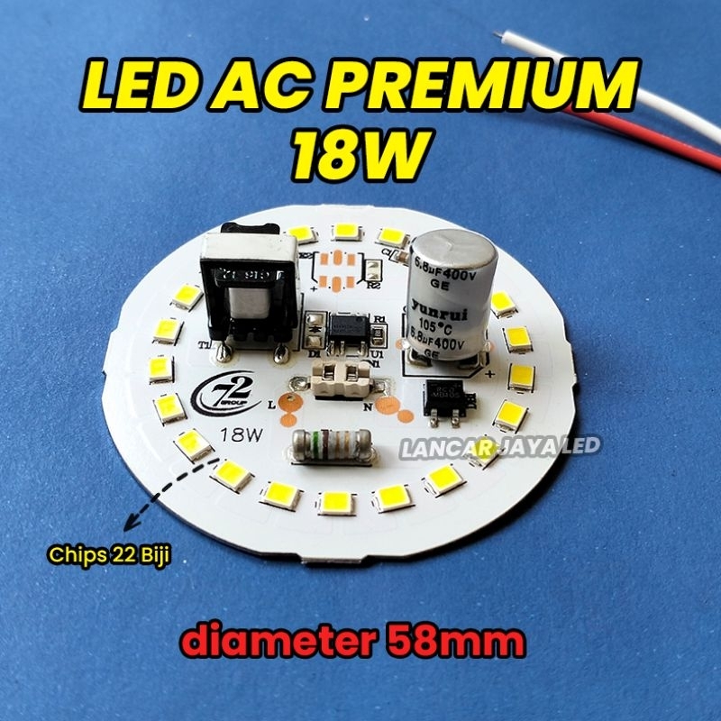 PCB LED AC Premium 18watt