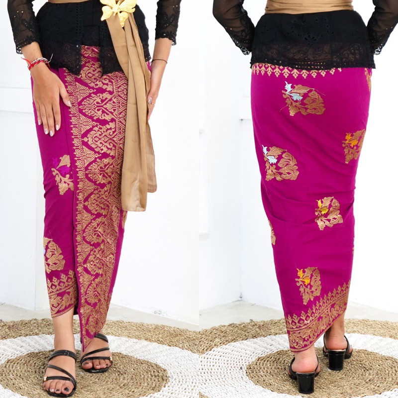 Kamen lembaran semi songket tumpal dengan motif super mewah dan cantik bahan katun halus.