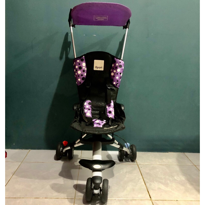 Stroller Cocolatte iSport Polkadot Ungu Hitam