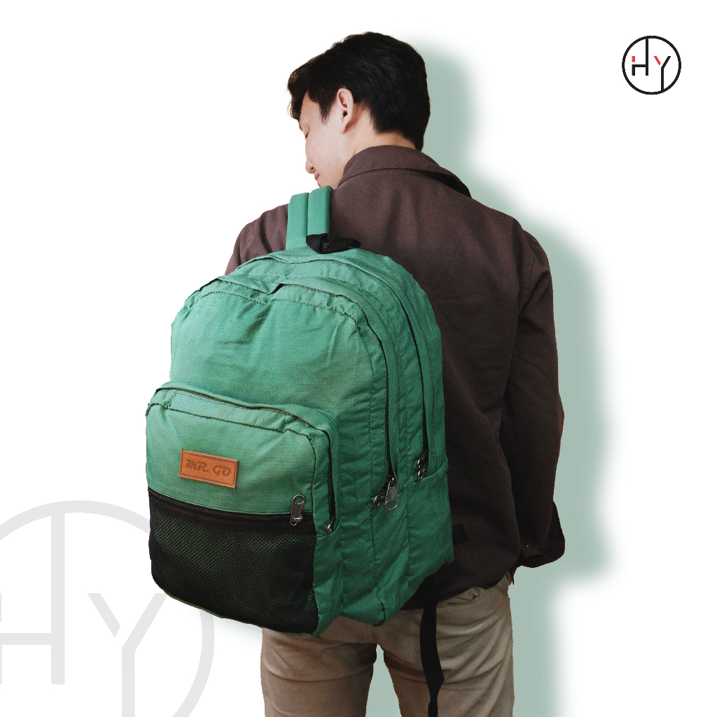 MR.GO.JARING - TAS RANSEL MR GO POLOS JARING LARGE SIZE BAHAN KORDURA IMPOR TAS BACKPACK UNISEX