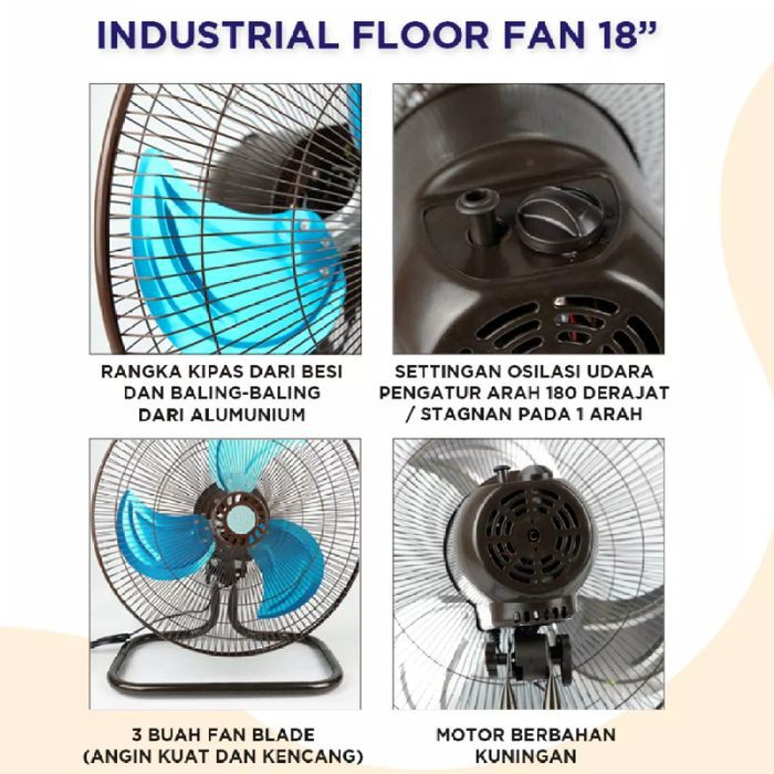 [COD] KIPAS ANGIN BESI JUMBO HOBIKU 18in - KIPAS TORNADO/ KIPAS 3in1 - KIPAS ANGIN BERDIRI