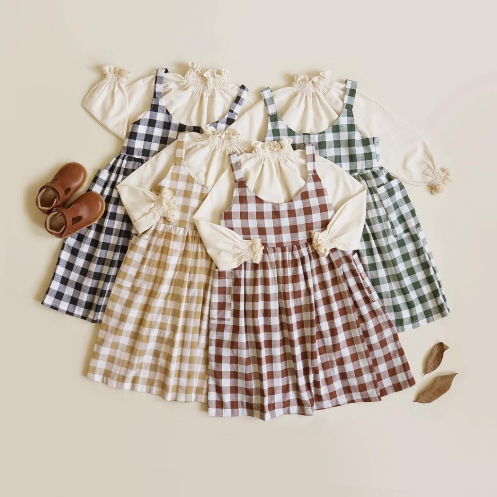 Anakiboo Audrey Set Girl - Setelan Dress Anak Perempuan