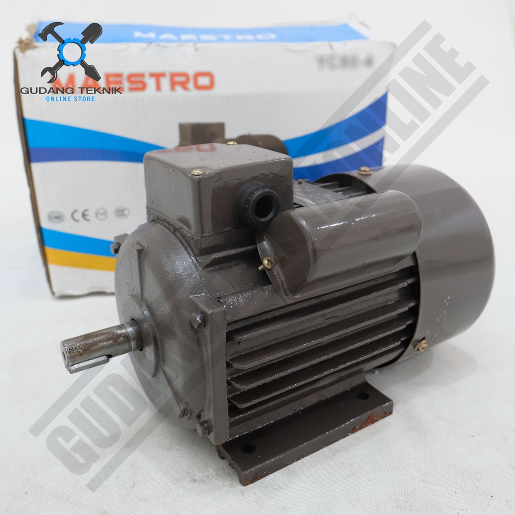 Dinamo Motor Penggerak 1/4Hp 4P 1Ph 1400Rpm YC71-4 MAESTRO / Elektro Motor Penggerak 0.25 Hp 4 Pole 1 Phase 1400 Rpm YC71 4 MAESTRO