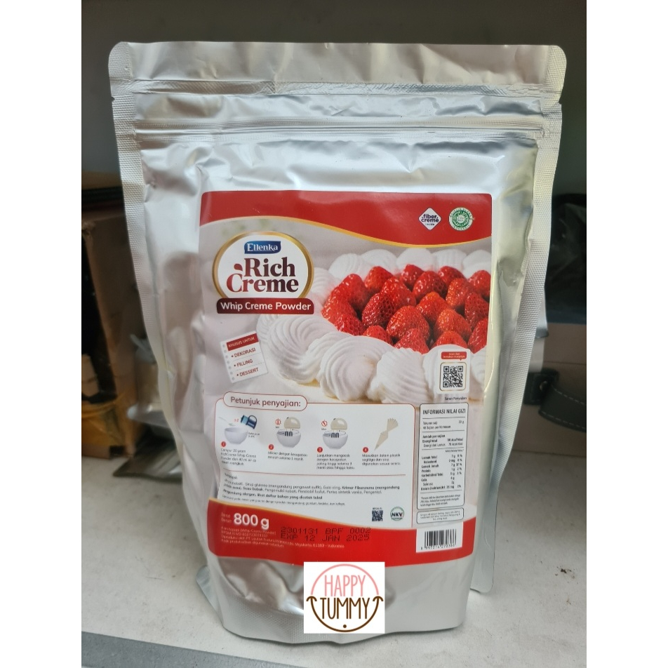 

800gr Rich creme whipping cream ellenka 800gr pouch