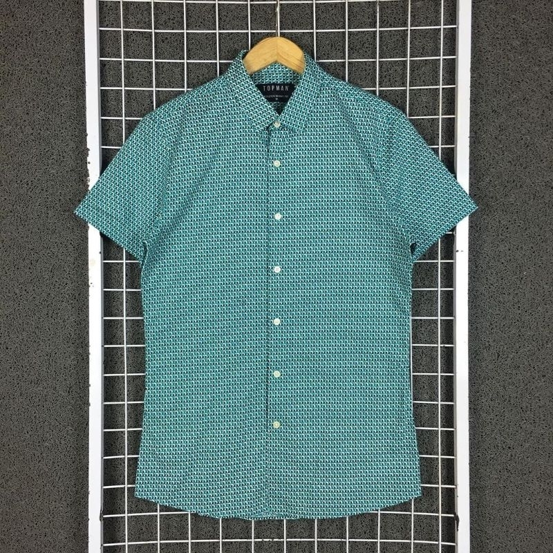 Kemeja Lengan Pendek Casual Slimfit Topman . SDA 02206 Second Bekas Preloved