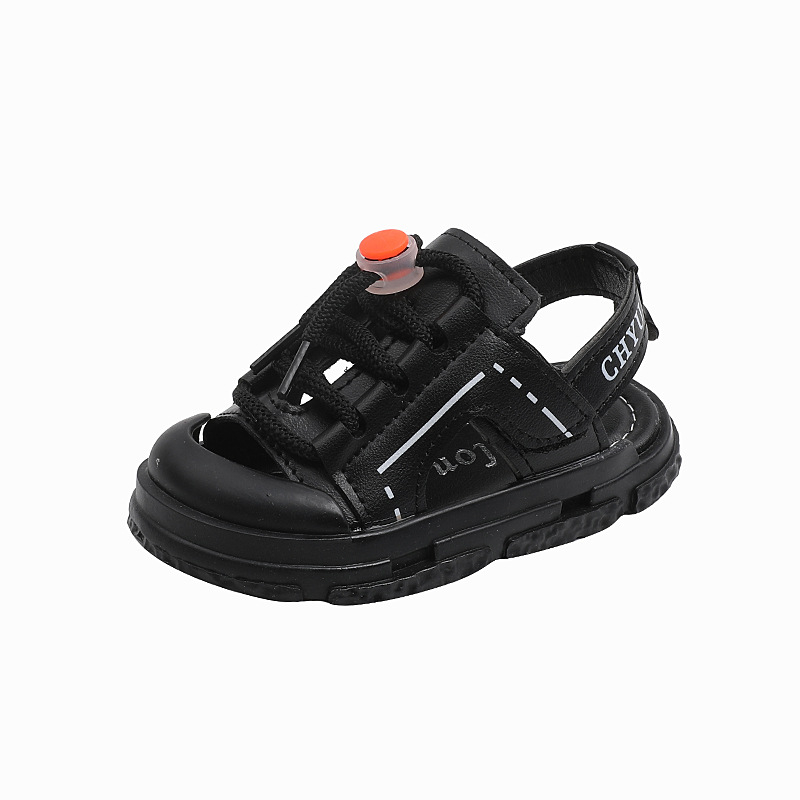 Sandal Anak Unisex Usia 1 Sampai 2 Tahun Import Tali Serut Anti Slip CHYU Hitam