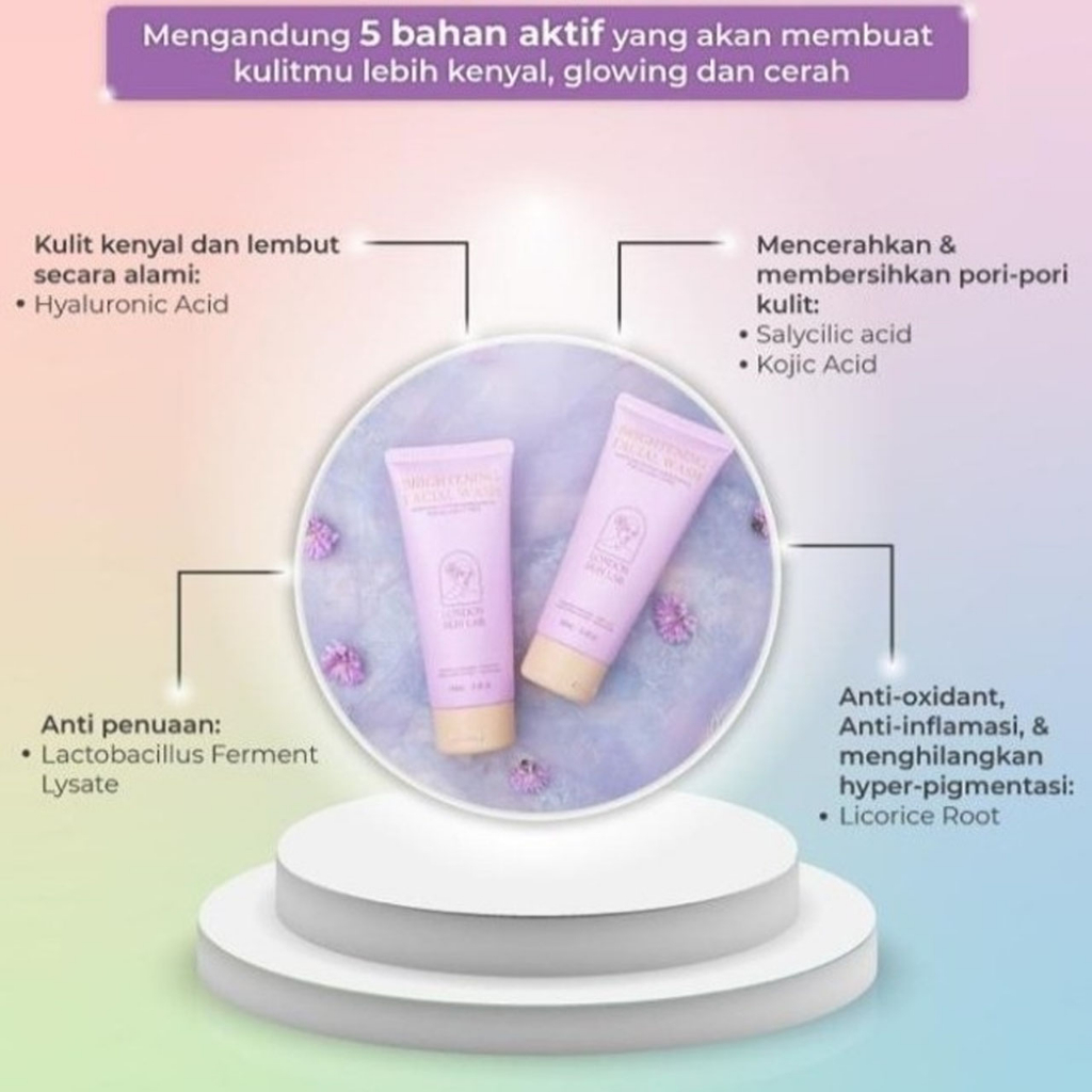 Sabun Cuci Muka London Skin Lab - Glow Bright Skin Facewash 100ml (BPOM)