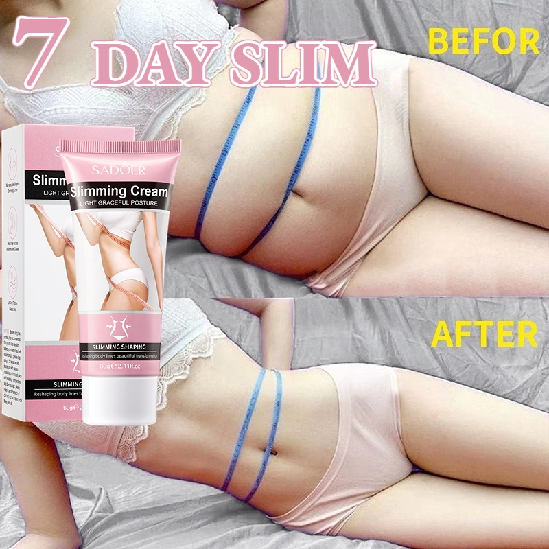 SADOER Krim Pembakar Krim Pelangsing Penurun Berat Badan Pembakar Lemak Slimming Cream Body Slimming Gel Melembabkan 60 gr