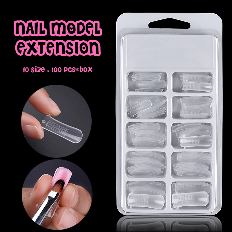 𝐂𝐢𝐭𝐚𝐝𝐞𝐚𝐥 - Cetakan Akrilik Kuku Extention Polygel 100Pcs, Nail Art