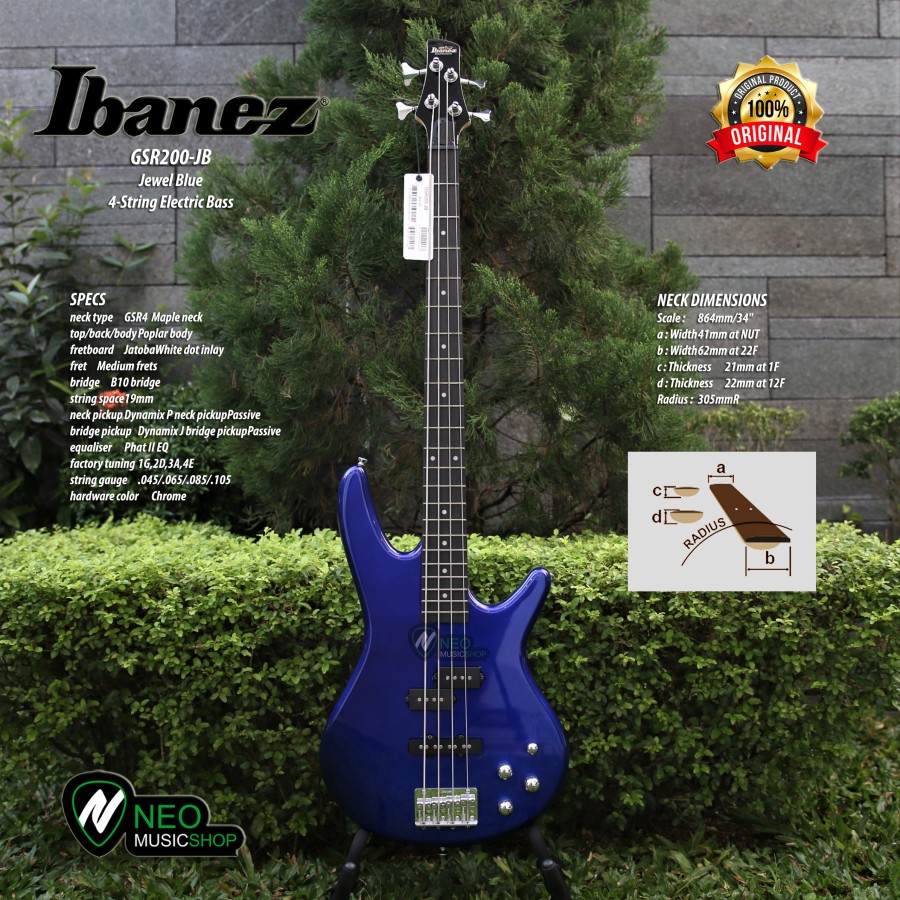 Ibanez GSR200-JB 4String Electric Bass Guitar Original