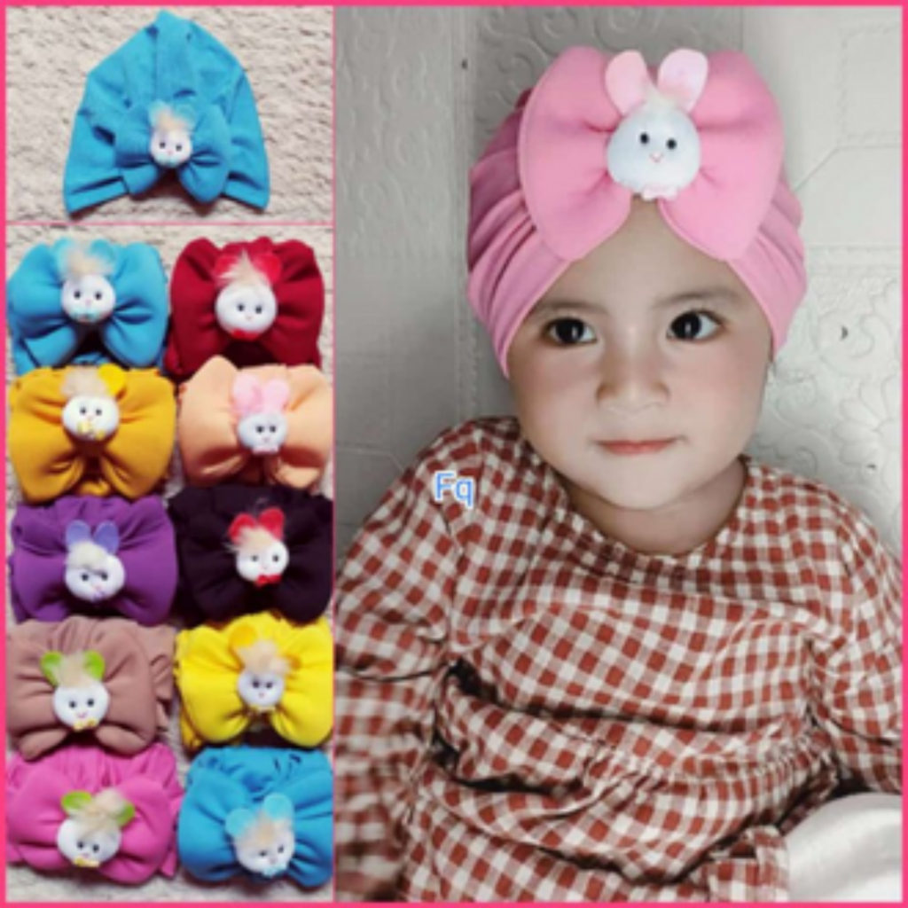 Turban Bayi Pita Boneka /Ciput Gasyil/ Ciput Bayi Perempuan / Aksesoris Rambut bayi perempuan