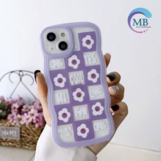 SS125 SOFTCASE SILIKON GELOMBANG MOTIF SMILE FLOWER REDMI NOTE 12 4G MB8091