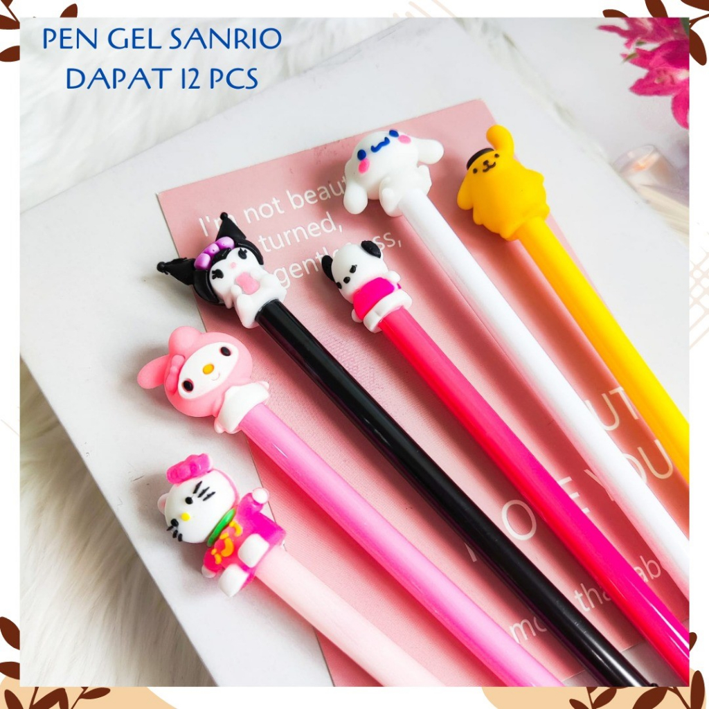 

SELUSIN PULPEN SANRIO ISI12 PCS TINTA GEL PEN BOLPEN KARAKTER PENA DISNEY COD TERMURAH kitty keropi purin melody stationery alat tulis kantor sekolah kado unik