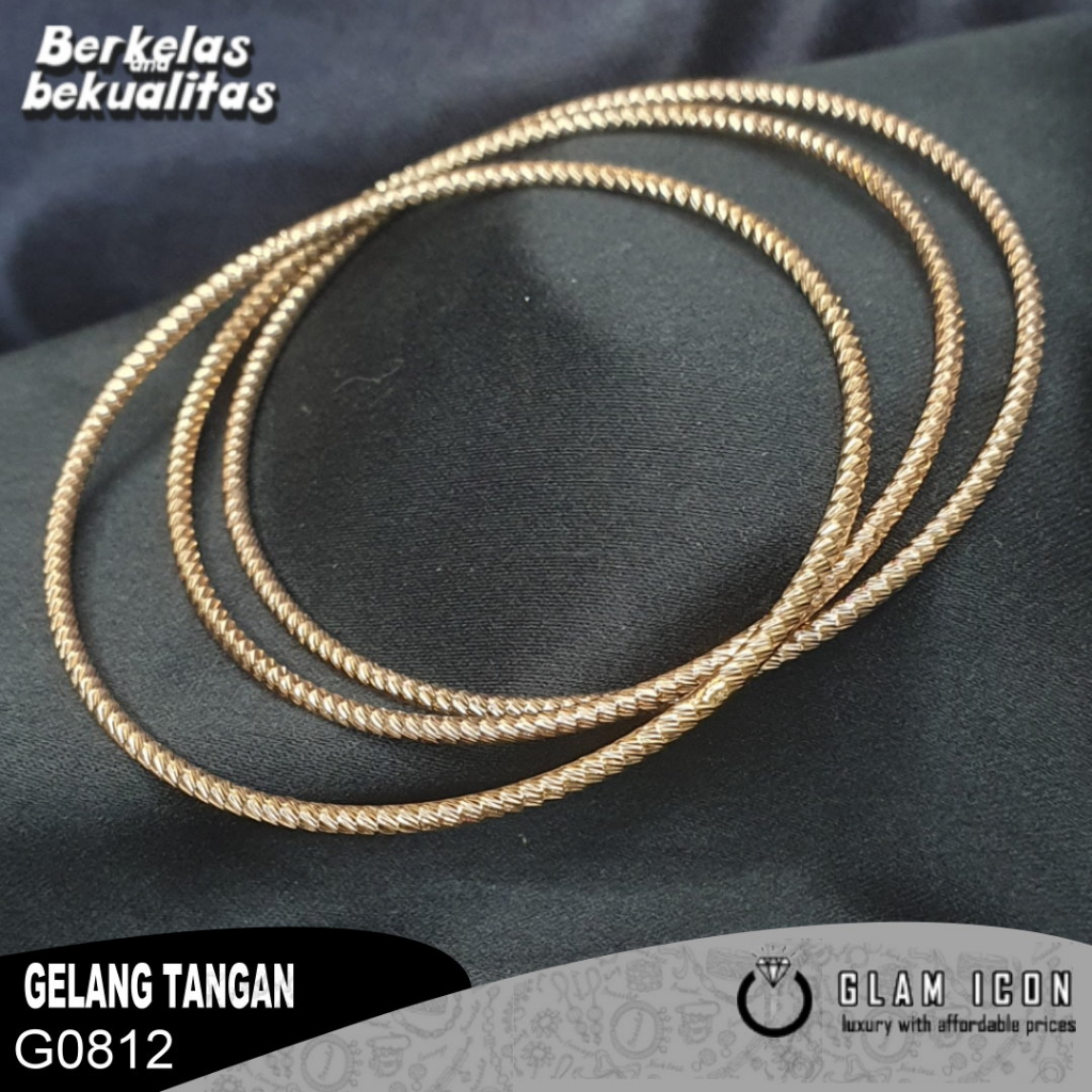 Gelang Keroncong Motif silang lilit G0812 GBG