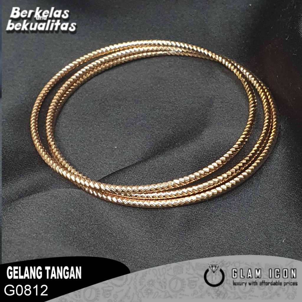 Gelang Keroncong Motif silang lilit G0812 GBG