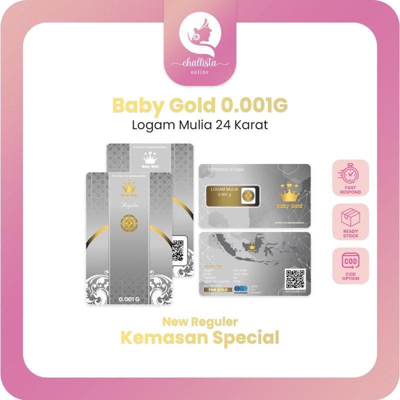 NEW BABYGOLD Babygold Baby Gold emas murni Logam mulia kita mini antam 24k 999.9 24 karat minigold