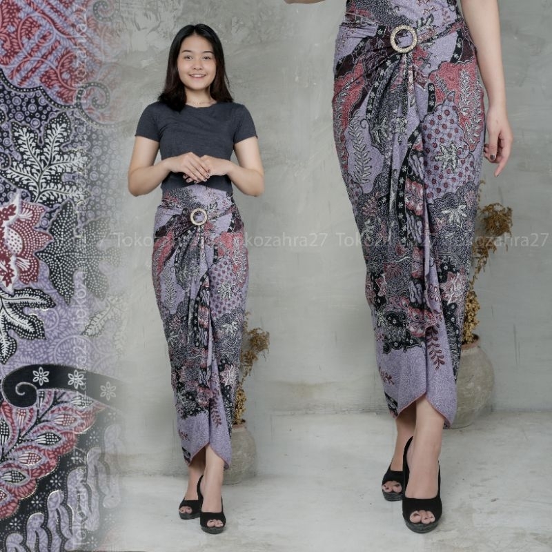 Couple Kemeja Batik Rok Lilit batik Lengan Panjang MOTIF LINGLING