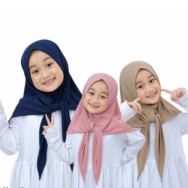 SEGITIGA INSTAN ANAK /SEGITIGA JERSEY ANAK /HIJAB INSTAN ANAK