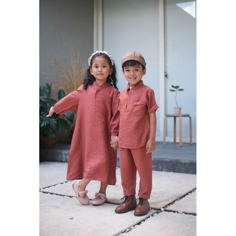 GEMYLA DRESS - Promo 10.10 Gamis kemeja long dress Anak Rok Outer Bayi Kids Dress Cewek Perempuan Katun  Murah 1-6 Thn