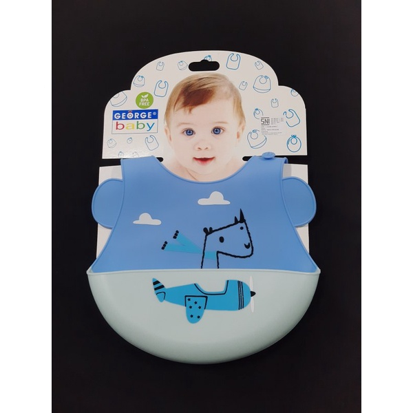 Bib Silicone Transportation George / Celemek Bayi Silicone George (BIBT)