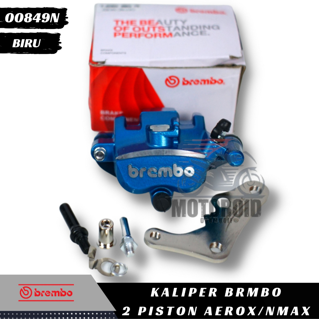 Kaliper Samurai Kanan Piston Breket Cnc  Ymh Nmax Aerox 155 2P Caliper BRB Colour