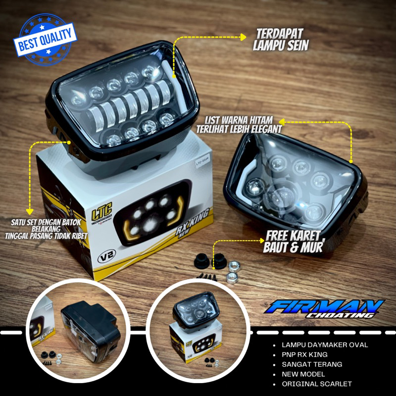 LAMPU LED DAYMAKER RX KING SCORPIO SET SIAP PAKAI